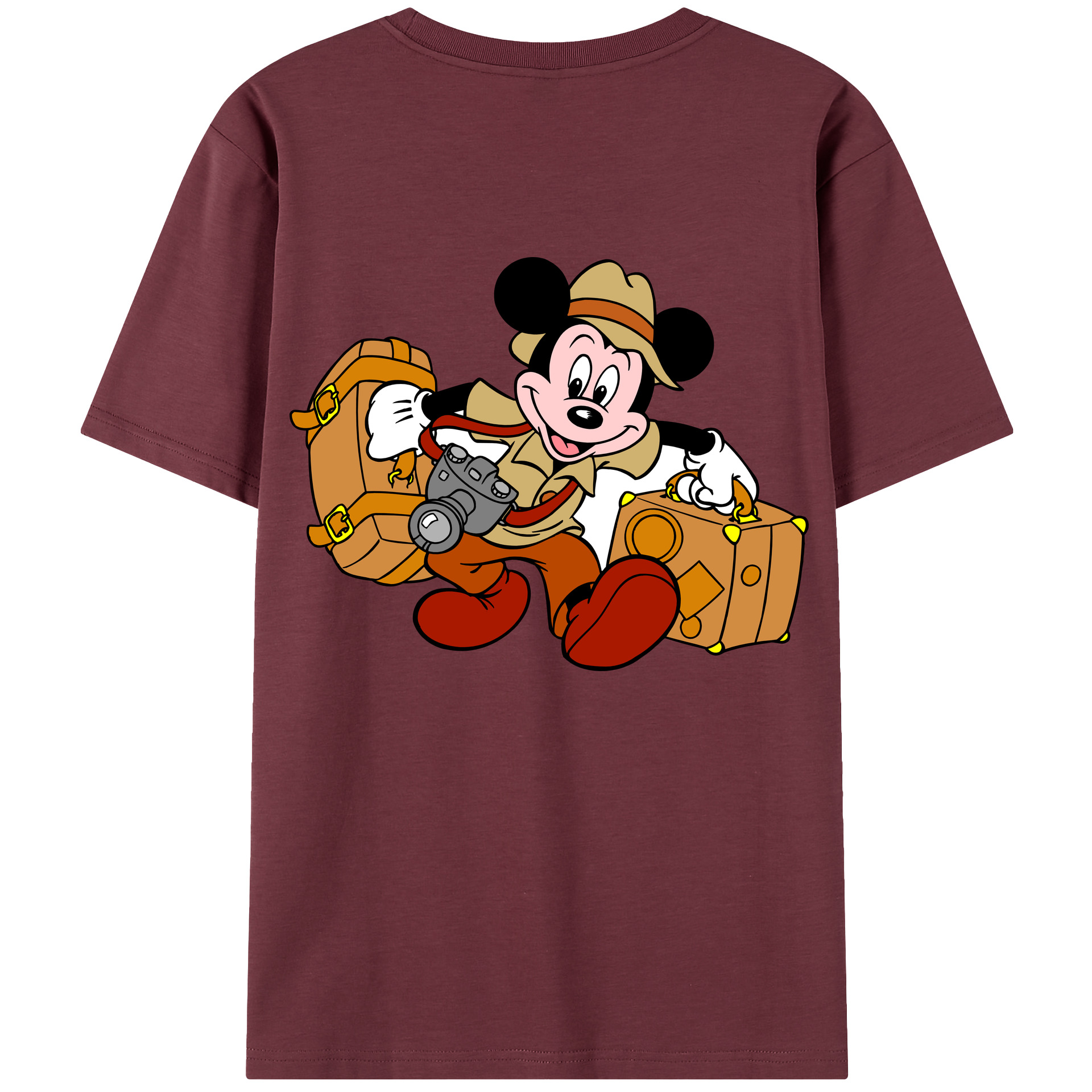 （画像用） ミッキーマウス Mickey Mouse 綿100％半袖Tシャツ（背面プリント）